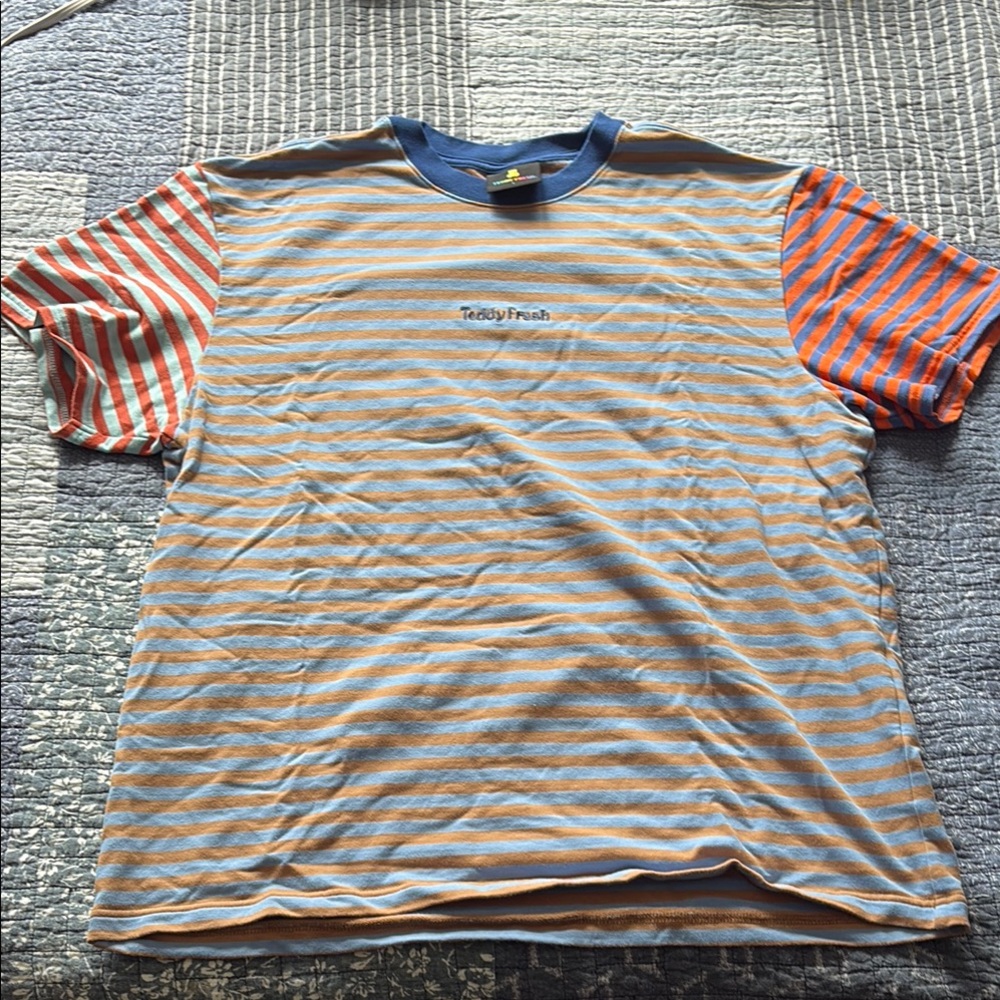 Teddy Fresh Multicolor Striped Short Sleeve Tee